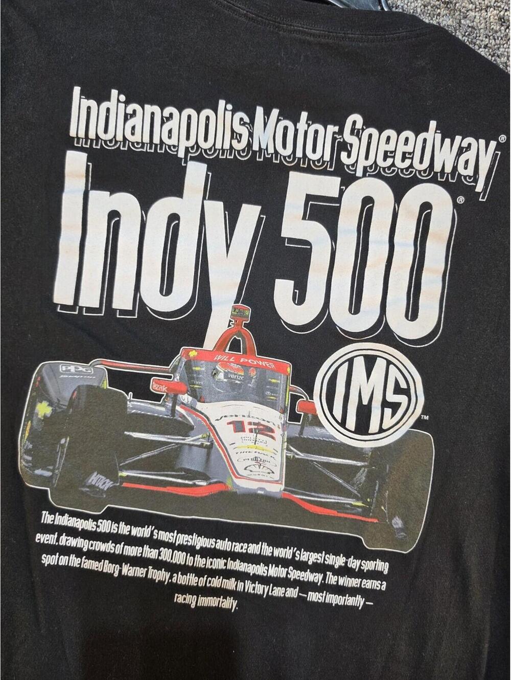 Old Navy Indy 500 Indianapolis Motor Speedway Black Graphic T-Shirt, Men's M